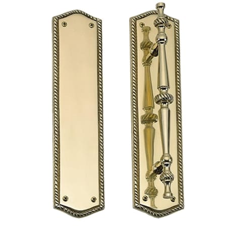 2.37 In. Polished Brass Trafalgar Plate Passage Set